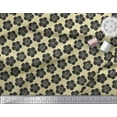 thumbnail image 2 of Soimoi Beige Rayon Fabric Black Sketch Floral Printed Fabric 1 Yard 56 Inch Wide, 2 of 3