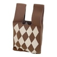 thumbnail image 1 of Bolso de mano de punto para mujer, de gran capacidad, elegante, tipo cartera, para hombro caqui, 1 of 9