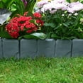 thumbnail image 5 of Garden Landscape Edging Borders No Dig,Lawn Edging for Landscaping,Plastic Fencing Lawn Border,Imitation Stone Fence,Plastic Fencing Lawn Border,Plastic Border Edging Garden Grass Fence Wall,20PCS, 5 of 7