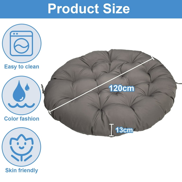 TOPCHANCES Waterproof Papasan Chair Cushion Only, 47 inch