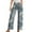 Z01 Blue, variant on Straight Leg Jeans for Women Floral Print High Waisted Stretchy Loose Fit Tummy Control Denim Pants with Pockets Lightweight Casual Trousers