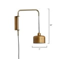 thumbnail image 7 of Jamie Young Co Jeno 1- Light Transitional Metal Small Wall Sconce in Satin Brass, 7 of 7