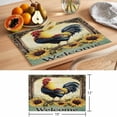 thumbnail image 6 of Retro Rooster Placemats Set of 6 Sunflower Watercolor Animals Place Mats Indoor Wipeable Table Mats Washable Cloth Dining Table Placemats for Kitchen Holiday Party Home Decor 13x19 Inch, 6 of 9