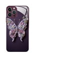 thumbnail image 2 of KQJQS Flat 3D Butterfly Pattern Glass Cover Compatible with iPhone,Phone Case with Butterfly Pattern Glass Cover (iPhone 14 Pro), 2 of 2