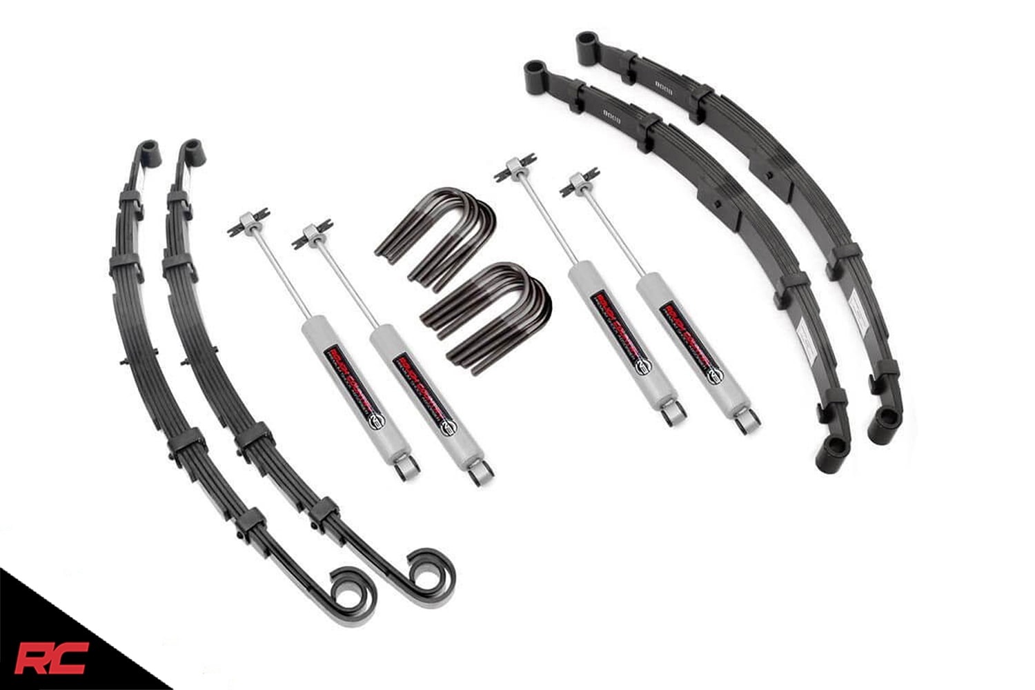 Rough Country 2.5" Lift Kit (fits) 19551968 Jeep CJ5 4WD 19591968 CJ 6 4WD N3 Shocks