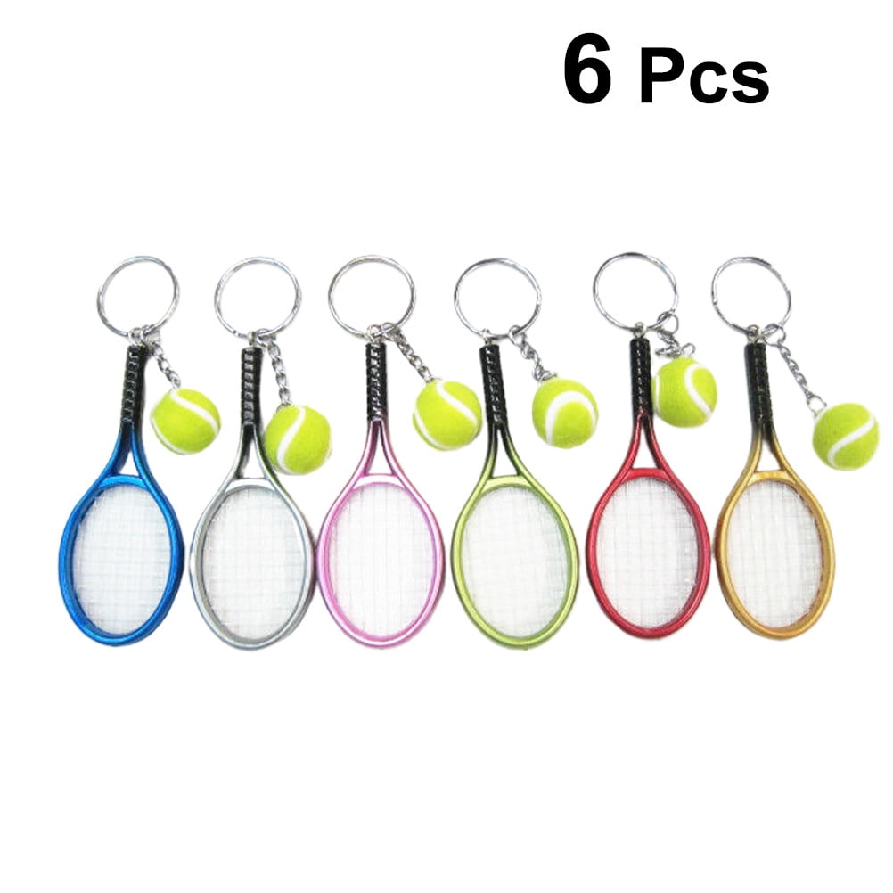 AURARMLET 18pcs Tennis Keychain: Sport Style Tennis Keychain - Unique Mini Key Ring Charm With Ball Pendant For Tote Bags Backpacks