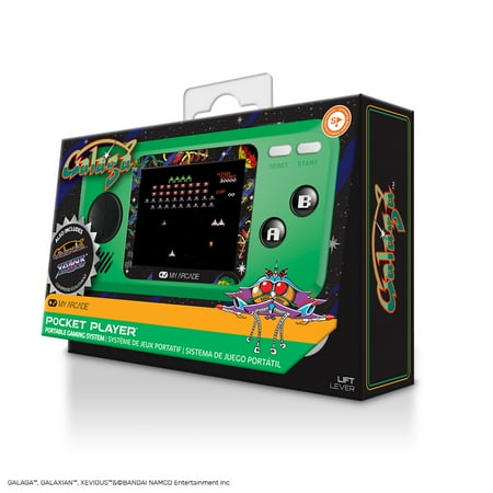My Arcade Galaga Pocket Player - Collectible Handheld Console with 3 Games
