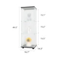thumbnail image 2 of 3-Shelf Case Glass Display Cabinet, 49.3" Countertop Showcase with Lock, Curio Cabinet Collection Display Case With Clear Door, Floor Standing Bookshelf for Home Office Living Room Bedroom, 2 of 8