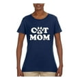 thumbnail image 2 of Wild Bobby, Best Paw Cat Mom, Pop Culture, Women Graphic Tee, Navy, 3X-Large, 2 of 3