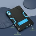 thumbnail image 3 of ELEHOLD Rugged Hybrid Case for Lenovo Tab M10 5G 10.6 Inch 2023, Tri-Layers Hard PC Soft Silicone Hidden Kickstand Anti-Scratch Shockproof Heavy Duty Case for Kids Men Women,Black+Blue, 3 of 9