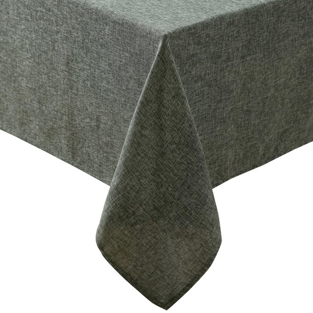 Mantel Laura Ashley Harper de tela lisa, 152 x 305 cm, color oliva