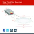 thumbnail image 5 of Juno Lighting Wf6 Sww5 90Cri M6 6 Selectable White LED Recessed Wafer Light - White, 5 of 9