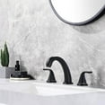 thumbnail image 6 of Wowow Widespread 2 Handle Bathroom Faucet with Pop Up Drain, Matte Black, 6 of 7
