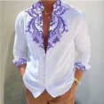 thumbnail image 1 of Camisa de hombre con estampado floral 3D HD, cuello alto, rosa dorada, camisa de calle de manga larga para exteriores, talla grande XS-6XL, 1 of 6