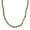 Green Glass, variant on Green Color Murano Style Beaded Necklace with Pixiu Charm in Goldtone 20 Inches