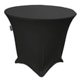 thumbnail image 1 of LA Linen LA Linen TCSpandex30Rx30H_BlackX24 Nappe Ronde en Spandex, 30 Pouces Ronde 30 Pouces de Hauteur, Noir, 1 of 4