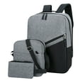 thumbnail image 2 of Latrodar Fashion Three-piece Backpack Backpack Male Business Upgraded apacity Students Bag Gray 18x12 Inch Home Gadgets, 2 of 5