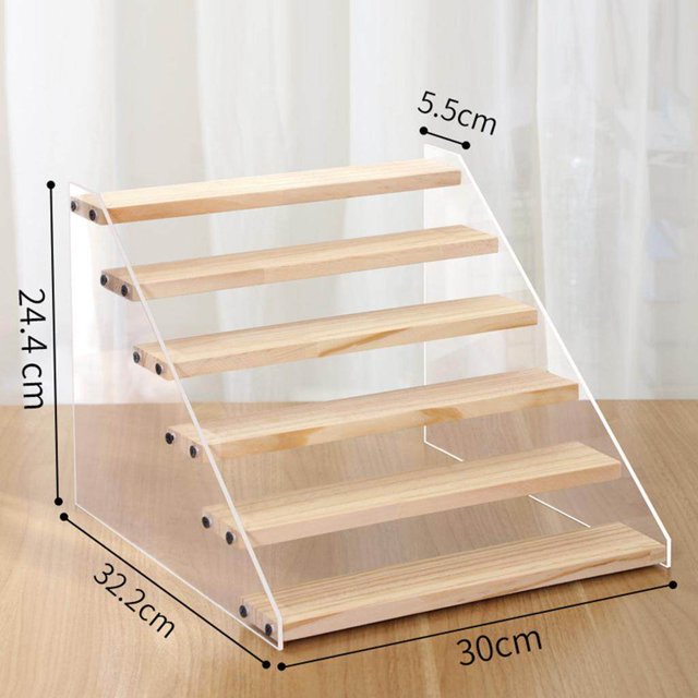 Langgg Acrylic Riser Counter Jewellery Display Dresser Riser Shelf Showcase Cabinet Stand Rack 30.5x32.5x24.4cm