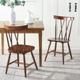 thumbnail image 4 of SAFAVIEH Friar Contemporary Dining Chair, Walnut, Set of 2 (21 in. W x D x 36 in. H), 4 of 13