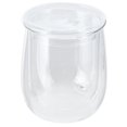 thumbnail image 3 of Taza de té de doble capa de 300 ml, taza de café transparente con asa y tapa para bebidas de cerveza, 3 of 5
