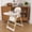 White High Chair, variant on Convertible Baby High Chair to Rocker with 5-Point Harness, Foldable Infant Feeding Chair with Silent Locking Wheels & Removable 2-Tier Easy-Clean Tray,White