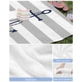 thumbnail image 6 of Grey White Striped Beach Towels Oversized Super Absorbent,Navy Blue Beach Nautical Anchor Ocean Coastal Lightweight Bath Towel Quick Dry Sets For Bathroom/Pool/Rv Camping/Beach Play/Gym Room 31"x62", 6 of 8