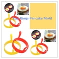 thumbnail image 3 of Egg Steamer for Kitchen - Handles Egg Pancake Nonstick Ring Silicone Ring Set for Frying Baking and Cooking, 3 of 7