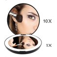 thumbnail image 3 of Portable Folding Mirror with LED Light Makeup Mirror, 10X Magnifying Glass, 12 Lamp Bead Mini Mirror, 3 of 5