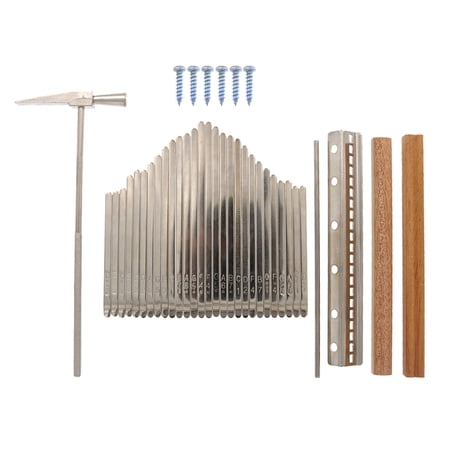 Dcenta 21-Tone Kalimba Keys Set with Tuning Hammer 21 Tones Finger Piano Thumb Piano Playing Pieces Steel Lettering Kalimba Keyboard Musical Instrument