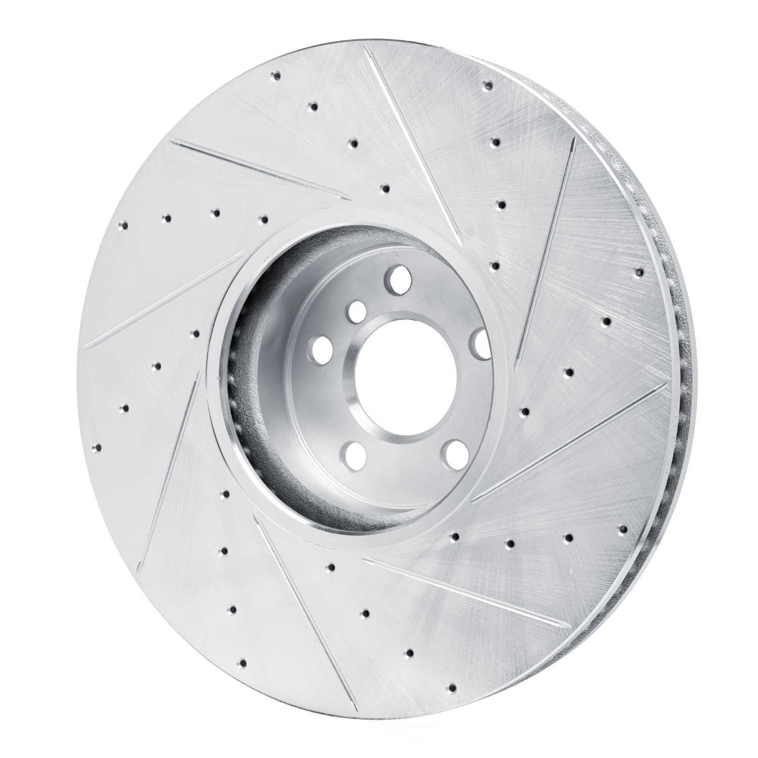 Dynamic Friction Company 631-31131D DFC Brake Rotor - Drilled And Slotted - Silver