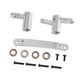 thumbnail image 4 of 1/16 RC Conjunto de dirección del automóvil Piezas RC RC Aluminio Alejo de aluminio Facilizos de metal fácil de instalación con rodamientos para 16101 02 03 04 16106 Plata, 4 of 8