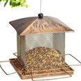 thumbnail image 2 of KCGYNP Metal Squirrel-Proof Bird Feeder - Elegant Antique Copper - Outdoor Garden Decor & Bird Feeding Supplies - 7X11X17.7 inches, 2 of 11