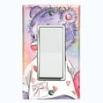 thumbnail image 1 of Metal Light Switch Wall Plate Outlet Cover (Love Friend Purple Teddy Bear Heart Pillow - Single Rocker), 1 of 2