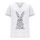 thumbnail image 4 of Corto para las Mujeres Casual Verano 2025 Pascua Impresión V-Cuello Camiseta, Ligero 95% Poliéster 5% Spandex Top para Toda la Temporada Hogar Y Diario, 4 of 7