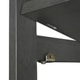 thumbnail image 2 of Niche Flip Flop 34 Inch Folding 3-Shelf Corner Bookcase, No Tools Assembly, Sturdy Solid Wood, Easy Setup, Space-Saving Bookshelf for Home, Office, Dorm, Living Room, Bedroom, Grey Finish, 2 of 7