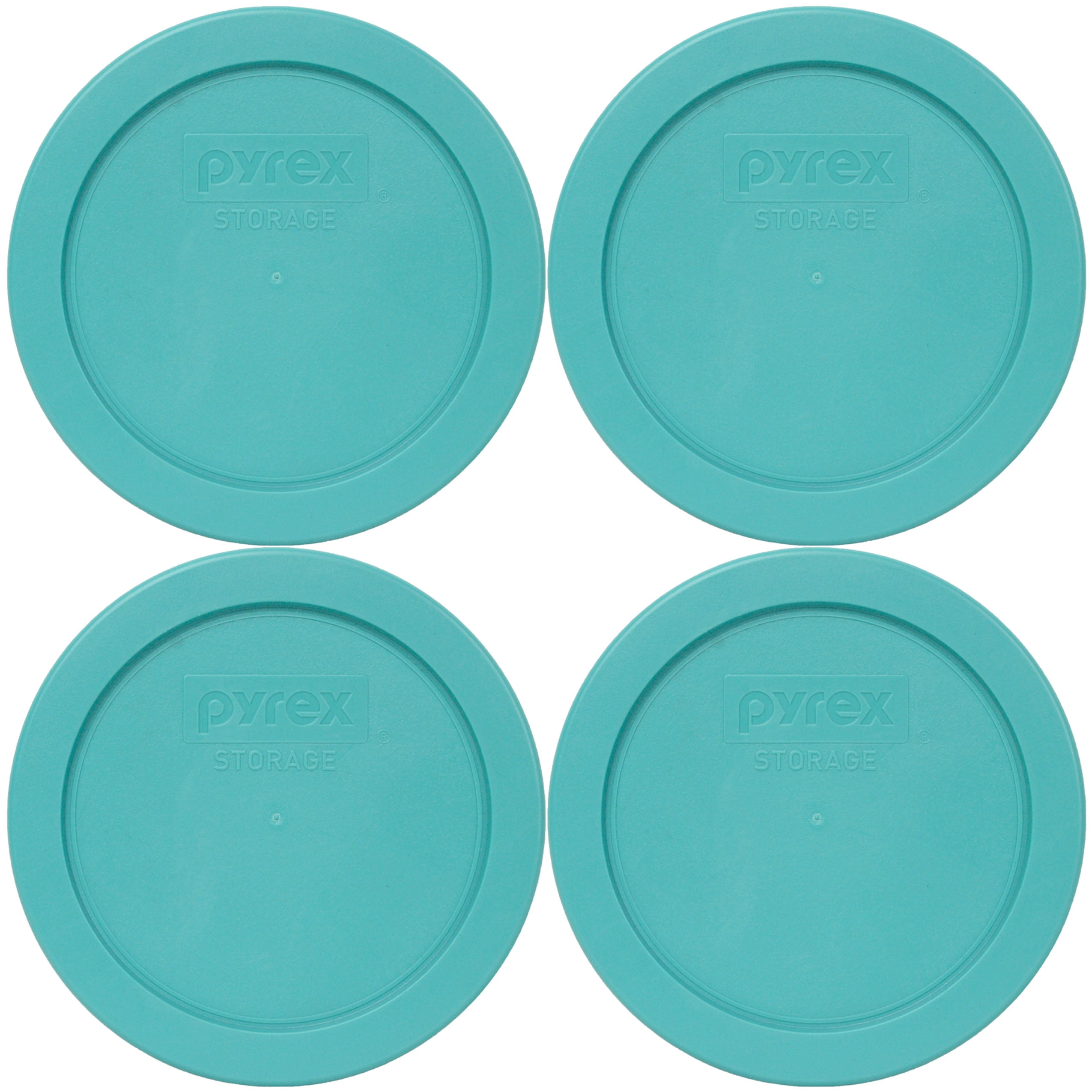 Pyrex 7200PC Turquoise Plastic Round Replacement Lid (4Pack