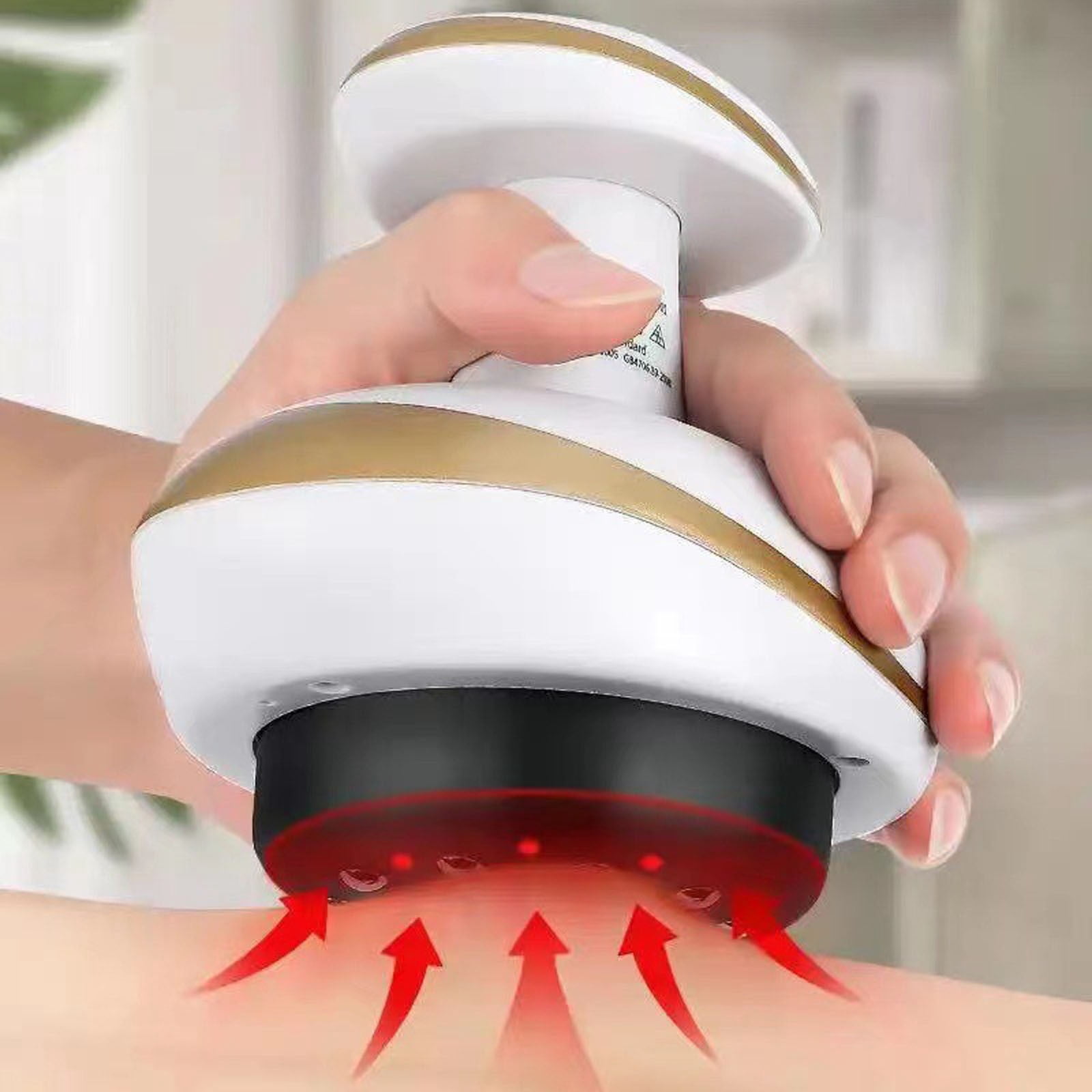 Facial Massager with Suction and Heat, 9-in-1 Vacuum Lifting Device for Face and Body, Red Light Therapy, Portable Cupping Scraping Tool for Muscle Relaxation and Skin Care