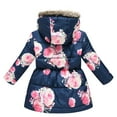 thumbnail image 3 of FhsagQ Girls Jackets Size 7-8 Toddler Boys Girls Winter Cartoon Prints Coat Hooded Jacket Thicken Windproof Zipper Warm Outwear Jackets for Girls 6-7 Years Navy 5-6 Years, 3 of 3