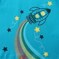 thumbnail image 5 of HILEELANG 2-7T Toddler Little Boys 3-Pack T-Shirts Dinosaur Fire Truck Space Rocket Graphic 100% Cotton Short Sleeve Summer Tees Blue Gray Teal 2T 3T 4T 5T 6T 7T, 5 of 6