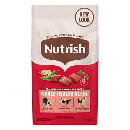 Rachael Ray Nutrish Natural Dry Dog Food, Real Beef, Pea & Brown Rice Recipe, 6 lbs