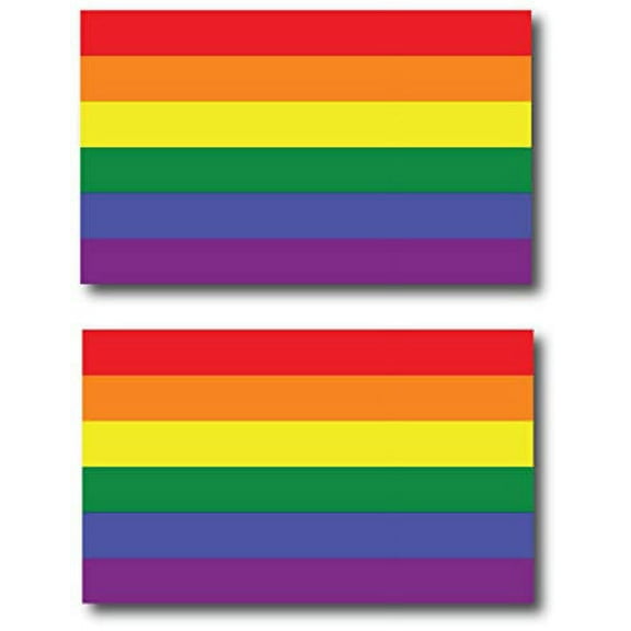 Magnet Me Up Gay Pride LGTBQ Rainbow Flag Vinyl Magnet, 3x5 in, 2 Pk