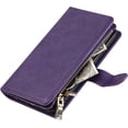 thumbnail image 4 of iPhone Xs Phone Case Wallet for Women Men with Credit Card Holder, iPhone X Crossbody Case with Strap Shoulder Lanyard, Zipper Pocket PU Leather Cases for iPhone Xs,5.8 Inch Purple, 4 of 18