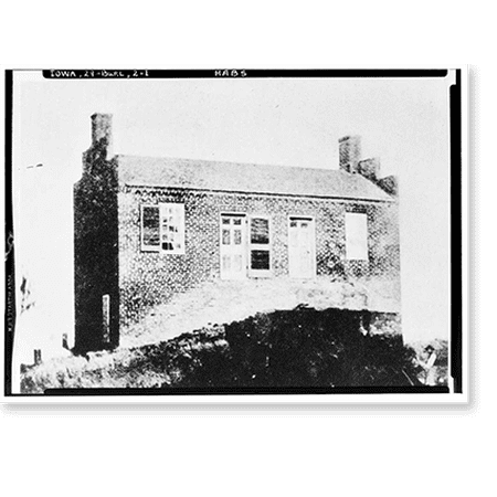 Historic Print, Judge David Rorer House, North Fourth & Columbia Streets, Burlington, Des Moines County, IA, 18" x 24"