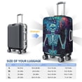 thumbnail image 4 of Kdxio Space Skeleton Meditation Pattern Luggage Cover for Travel,Elastic and Durable,Fits 18-32 Inch,Anti-Scratch Suitcase Protector-No luggage included, 4 of 5