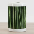 thumbnail image 2 of Peace Garden Ceramic Toothbrush Holder, Nature Themed Picturesque of Japanese Thick Bamboo Forest Elements, Decorative Versatile Countertop for Bathroom, 4.5" X 2.7", Lime Green and Emerald, 2 of 4
