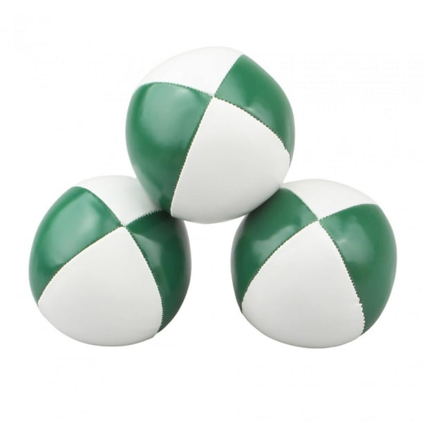 3 piezas de bolas de malabarismo, pelota de lanzamiento, juego de trucos portátil, combinación de colores, canasta de Pascua verde y blanco