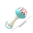 thumbnail image 3 of Twfbrm Rattles Toys, Sensory Montessori Learning Toy, Easy-Grasp Handbell with Soft Silicone Teething Toys, Handheld Shaking Rattles Toy Infant Chew Toys Interactive Toys for 0-12 Months, 3 of 6