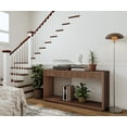 thumbnail image 7 of 60" Modern 2 Drawer Fluted Console Table with Bottom Storage,Entryway Sofa Table with Premium Real Wood Veneer MDF,Contemporary Minimalist Table for Living Room,Hallway,Easy Assembly,Walnut, 7 of 7