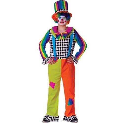 Dress Up America Kids Circus Clown Roleplay Multicolor Costume 