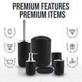 thumbnail image 3 of Clara Clark Bathroom Accessory Set, Black Bathroom Décor with Toothbrush Holder Set, Bathroom Curtains Shower Set, Bath Rug Set Included, 3 of 7